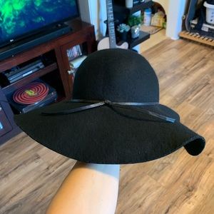 Brass Plum Black Floppy Hat